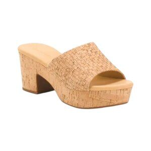 CHOCOLAT BLU Cork Golden Heeled Sandals